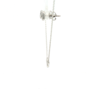 Set Collar y Broqueles con Diamante en Oro Blanco 18k