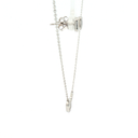 Set Collar y Broqueles con Diamante en Oro Blanco 18k