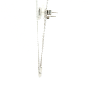 Set Collar y Broqueles con Diamante en Oro Blanco 18k