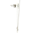 Set Collar y Broqueles con Diamante en Oro Blanco 18k