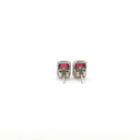Aretes stud de Diamantes y Rubí