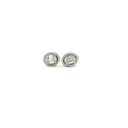 Aretes stud de Diamante en Oro blanco 14k
