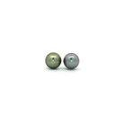 Aretes stud de Perla biwa gris en Oro blanco 14k