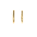 Aretes tipo argolla rectangulares en Oro amarillo 14K