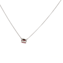 Collar con Rubí en Oro blanco 14k