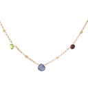 Collar tipo Gargantilla Eveline con Gemas naturales en Oro amarillo 18k