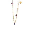 Collar tipo Gargantilla Eveline con Gemas naturales en Oro amarillo 18k