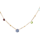 Collar tipo Gargantilla Eveline con Gemas naturales en Oro amarillo 18k