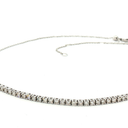 Collar tipo Gargantilla estilo tennis de Diamantes en Oro blanco 14k