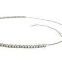 Collar tipo Gargantilla estilo tennis de Diamantes en Oro blanco 14k