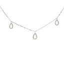 Collar con Colgantes en forma de gota de Diamantes en Oro blanco 14k