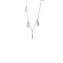Collar con Colgantes en forma de gota de Diamantes en Oro blanco 14k