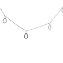 Collar con Colgantes en forma de gota de Diamantes en Oro blanco 14k