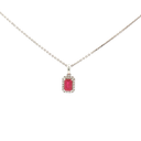 Collar con dije de Diamante y Rubí
