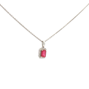Collar con dije de Diamante y Rubí