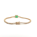 Pulsera de Diamantes y Esmeralda