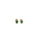 Aretes stud de Diamantes y Esmeralda