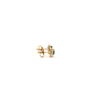 Aretes stud de Diamantes y Esmeralda
