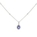 Collar con dije de Tanzanita y Diamante