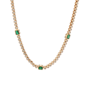 Collar con Diamantes y Esmeraldas