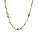Collar con Diamantes y Esmeraldas