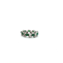 Anillo Solitario de Diamante y Esmeralda
