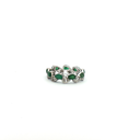 Anillo Solitario de Diamante y Esmeralda