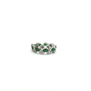 Anillo Solitario de Diamante y Esmeralda