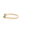 Anillo de 2 Esmeraldas en Oro Amarillo