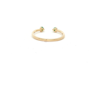 Anillo de 2 Esmeraldas en Oro Amarillo