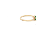 Anillo de 2 Esmeraldas en Oro Amarillo