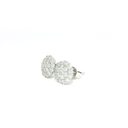 Aretes Stud de Diamantes en Oro Blanco