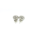 Aretes Stud de Diamantes en Oro Blanco