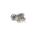 Aretes de Cianita con Halo de Diamantes