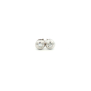 Aretes Stud Diamantes con Bisel en Oro Blanco