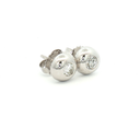 Aretes Stud Diamantes con Bisel en Oro Blanco