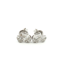 Aretes Stud de Diamantes en Oro Blanco