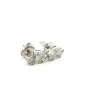 Aretes Stud de Diamantes en Oro Blanco