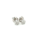 Aretes Cluster Diamantes en Oro Blanco