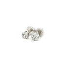 Aretes Cluster Diamantes en Oro Blanco