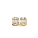 Aretes de Diamantes en Oro Amarillo