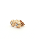 Aretes Stud Diamantes con Bisel en Oro Amarillo