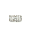 Aretes Stud Diamantes en Oro Blanco
