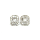 Aretes Stud Diamantes con Doble Halo