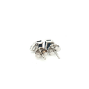 Aretes Stud de Diamante y Zafiro