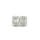 Aretes Stud Diamantes en Oro Blanco