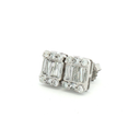Aretes Stud Diamantes en Oro Blanco