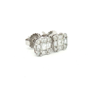 Aretes Stud Diamantes en Oro Blanco