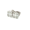 Aretes Stud Diamantes en Oro Blanco