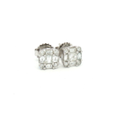 Aretes Stud Diamantes en Oro Blanco